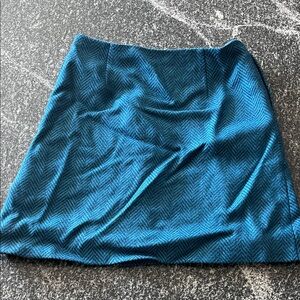 Boden Blue Herringbone Skirt